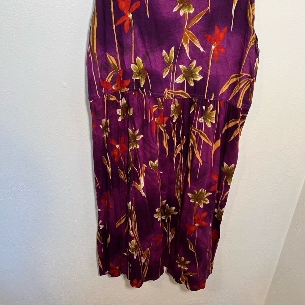 Vintage Caribou Sleeveless Dress Purple Floral - Picture 3 of 10
